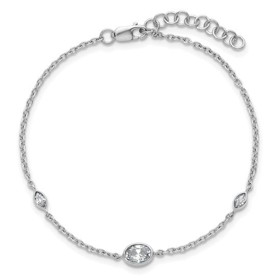 SOLD Pear Shape Dainty Bezel Diamond Bracelet