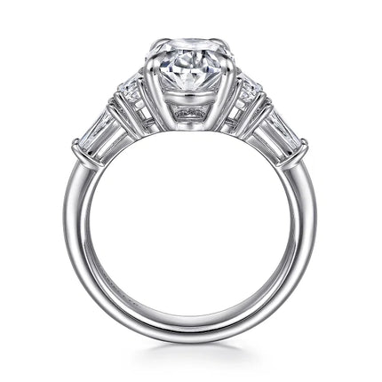 Scintillating Oval Cut Five Stone Diamond Engagement Ring in 14K Gold  | Gemma's Jewelers