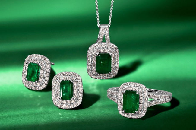 Bold & Beautiful LeVian Emerald and Diamond Pendant in 14K Vanilla Gold | Gemmas Jewelers 2