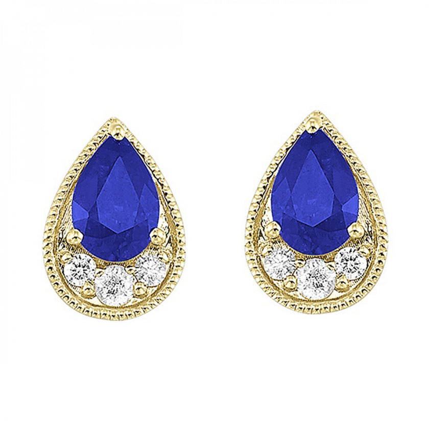 Bold & Brilliant Gemstone and Diamond Earrings in 10K | Gemmas Jewelers 3