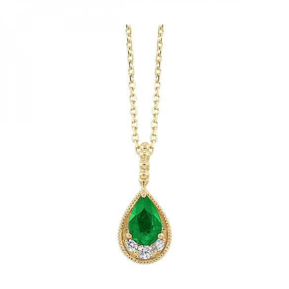 Bold & Brilliant Gemstone and Diamond Necklace in 10K | Gemmas Jewelers 1