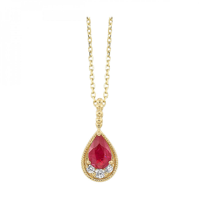 Bold & Brilliant Gemstone and Diamond Necklace in 10K | Gemmas Jewelers 2
