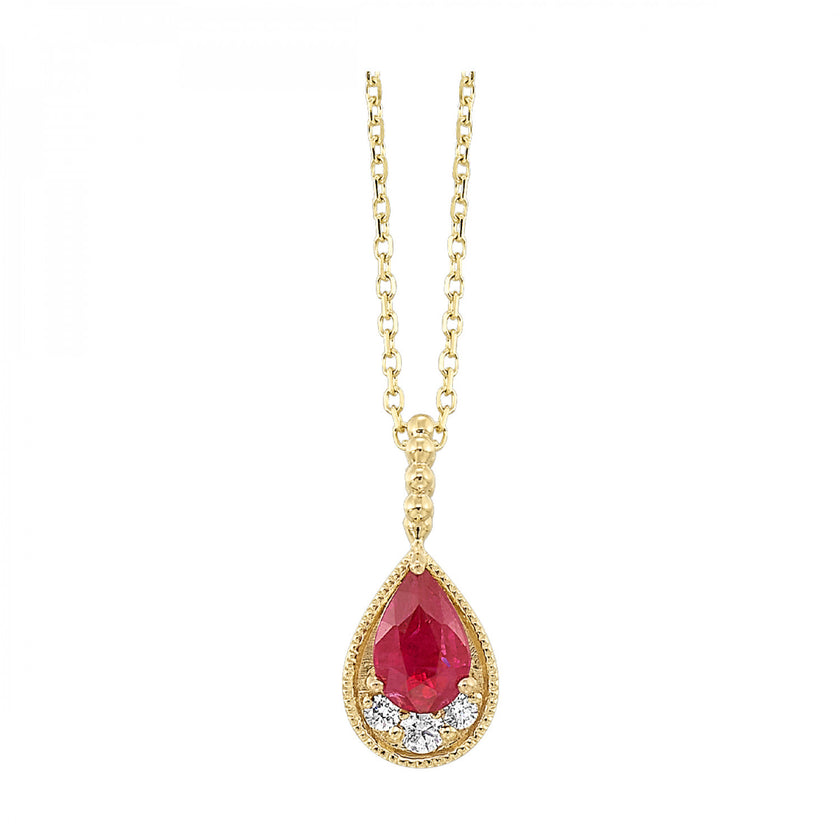 Bold & Brilliant Gemstone and Diamond Necklace in 10K | Gemmas Jewelers 2