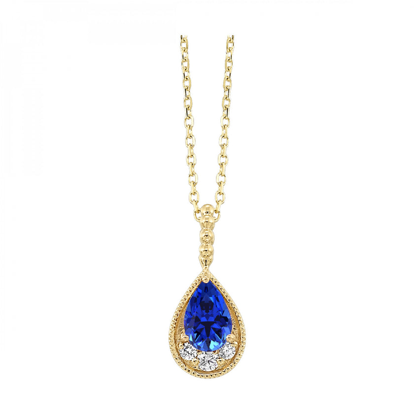 Bold & Brilliant Gemstone and Diamond Necklace in 10K | Gemmas Jewelers 3