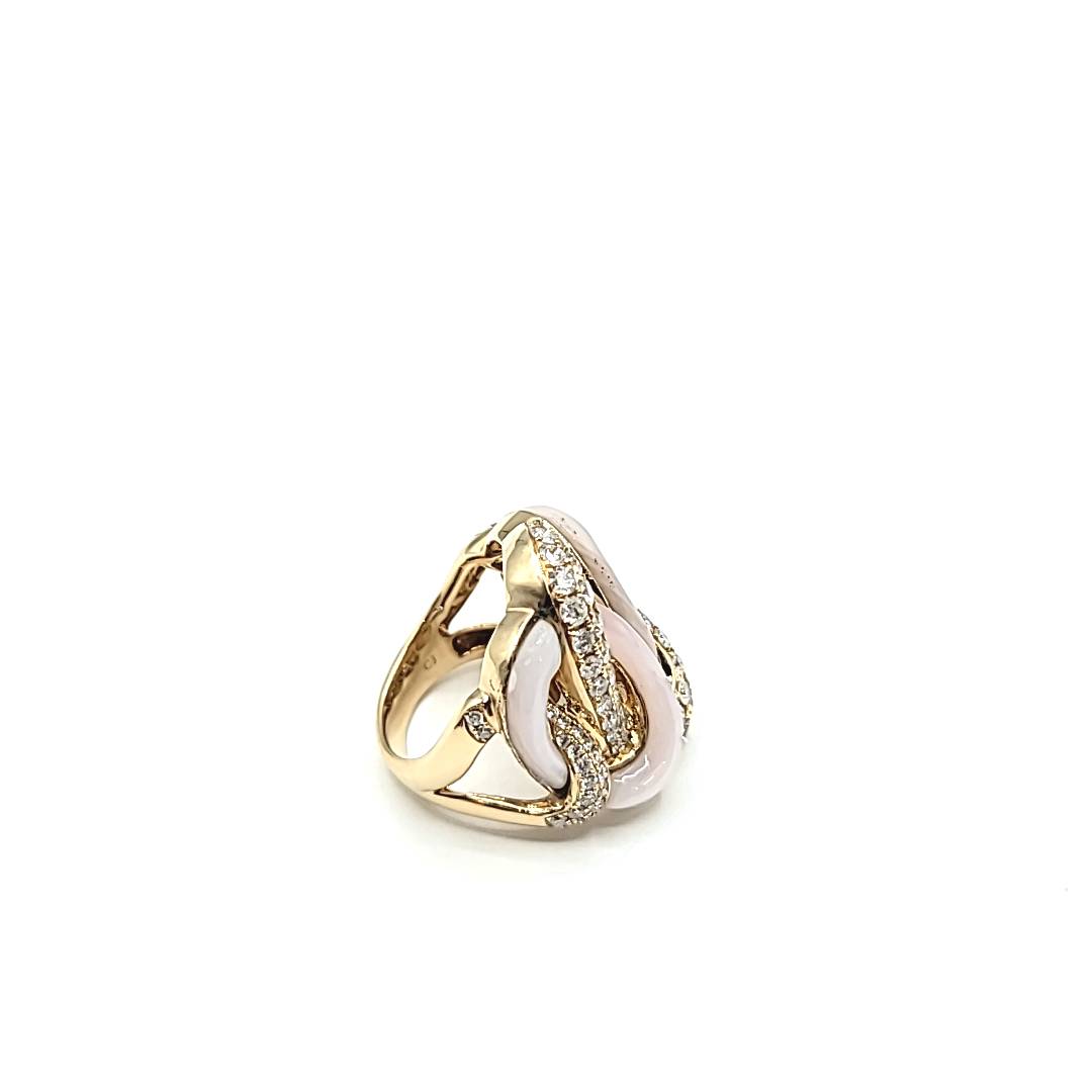 Bold and Feminine Pave Set Diamond Luxurious Fashion Cocktail Ring in 14K Gold | Gemma's Jewelers