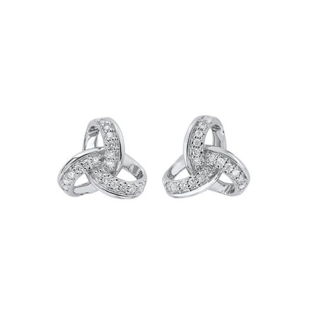 Captivating Celtic Knot Diamond Earrings in 10K | Gemmas Jewelers 1