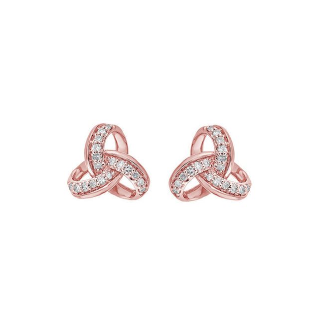 Captivating Celtic Knot Diamond Earrings in 10K | Gemmas Jewelers 2