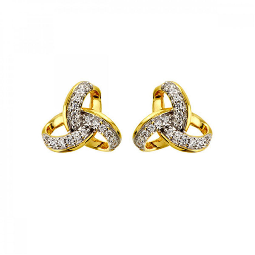 Captivating Celtic Knot Diamond Earrings in 10K | Gemmas Jewelers 3
