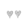 Captivating Heart Shaped Round Diamond Stud Earrings 10K Gold | Gemmas Jewelers