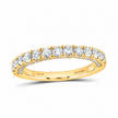 14K Yellow Gold Round Lab-Grown Diamond Wedding Band, 1.00 CTW