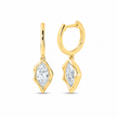 14K Yellow Gold Marquise Lab-Grown Diamond Sculpted Drop Earrings, 1½ CTW