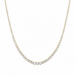 14K Yellow Gold Graduated Lab-Grown Diamond Tennis Necklace, 10.00 CTW