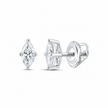 1/2 CTW Marquise Lab-Grown Diamond Stud Earrings in 14K White Gold