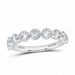 14K White Gold Bezel-Set Lab-Grown Diamond Band, 1.00 CTW