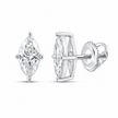 1.00 CTW Marquise Lab-Grown Diamond Stud Earrings in 14K White Gold