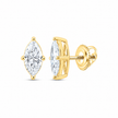 14K Yellow Gold Marquise Stud Earrings with 2 CTW Certified Lab-Grown Diamonds