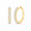 10K Yellow Gold Hoop Earrings with 1 CTW Certified Lab-Grown Diamonds