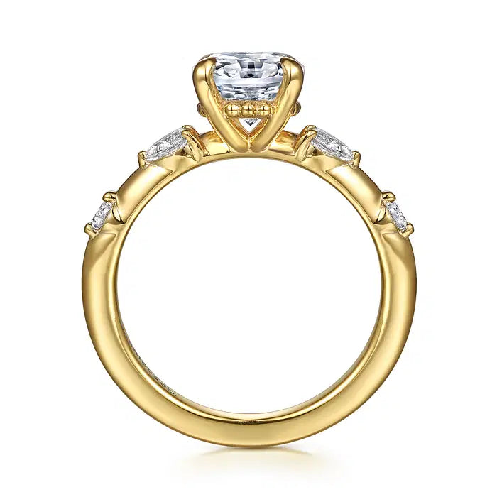 Unique Oval Diamond Engagement Ring