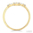 Chevron Shaped Marquise and Round Diamond Wedding Band Guard in 14K Yellow Gold  | Gemmas Jewelers
