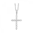 Chic & Sparkling Diamond Cross Necklace 14KW | Gemmas Jewelers