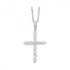 Chic & Sparkling Diamond Cross Necklace 14KW | Gemmas Jewelers