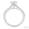 Classic Design Oval Shape Diamond Engagement Ring in 14K White Gold | Gemmas Jewelers