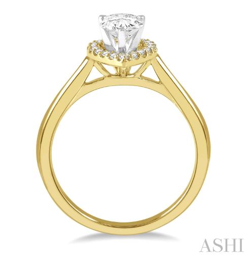 Classic & Chic Pear Shape Halo Diamond Engagement Ring in 14K Yellow Gold | Gemmas Jewelers