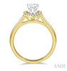 Classic & Chic Pear Shape Halo Diamond Engagement Ring in 14K Yellow Gold | Gemmas Jewelers