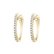 Classic Design Huggie Hoop Diamond Earrings  in 10K | Gemmas Jewelers 3