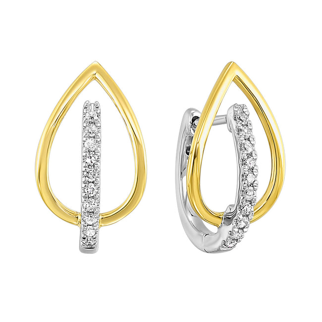 Classic & Fun Diamond Hoop Earrings in 10K | Gemmas Jewelers