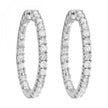 Classic and Elegant Diamond Eternity Hoop Earrings  14K White Gold  Gemmas Jewelers
