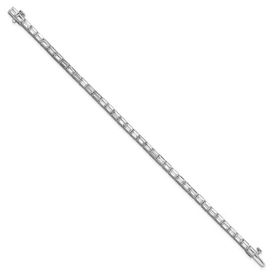 Classy & Elegant Lab Grown Diamond Emerald Cut Tennis Bracelet in 14K Gold | Gemas Jewelers 3