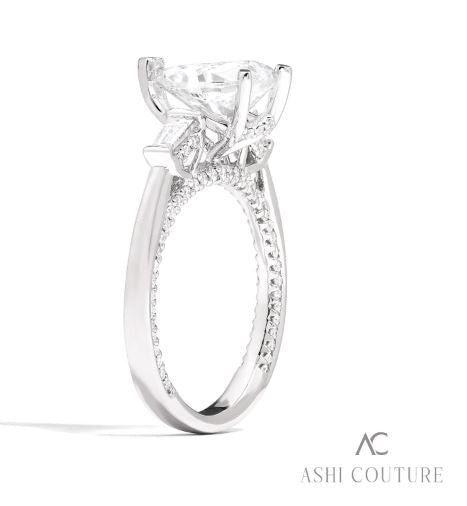 Couture Diamond Engagement Ring Tapered Baguettes 14K | Gemmas Jewelers ...