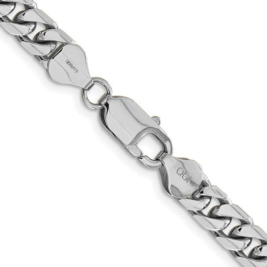 14k Solid White Gold Miami Cuban Link 22