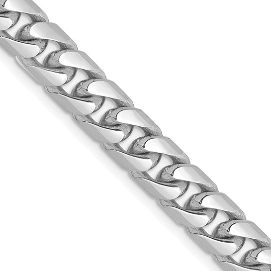 14k Solid White Gold Miami Cuban Link 22
