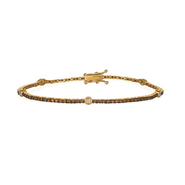 Glowing LeVian Chocolate Diamond Bracelet in 14K Honey Gold