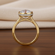 2 Carat Bezel Engagement Ring with Hidden Halo