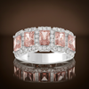 Gorgeous Pink Lab Diamond Band 3.0ct in 14K White Gold