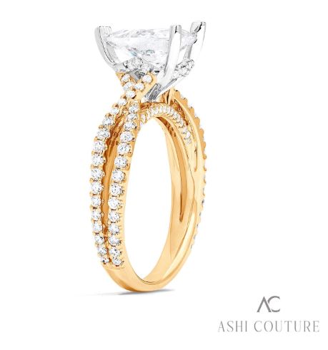 Dazzling Couture Bypass Pear Shape Diamond Engagement Ring 14K | Gemmas Jewelers