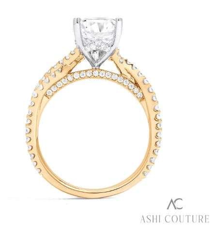 Dazzling Couture Bypass Pear Shape Diamond Engagement Ring 14K | Gemmas Jewelers