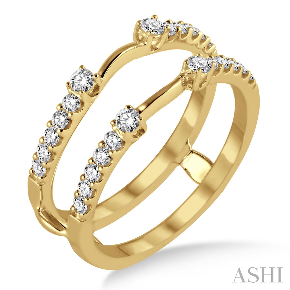 Dazzling Round Diamond Insert Wedding Ring in 14K Yellow Gold | Gemmas Jewelers