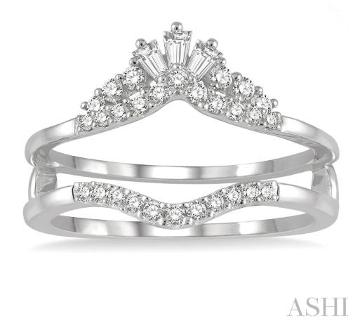 Dazzling Tiara Design Diamond Insert Wedding Ring in 14K White Gold | Gemmas Jewelers
