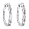 Dazzling Double Row Diamond Eternity Hoop Earrings in 10K | Gemmas Jewelers