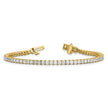 Dazzling Lab Grown Princess Cut Diamond Tennis Bracelet 14K Gold | Gemmas Jewelers 