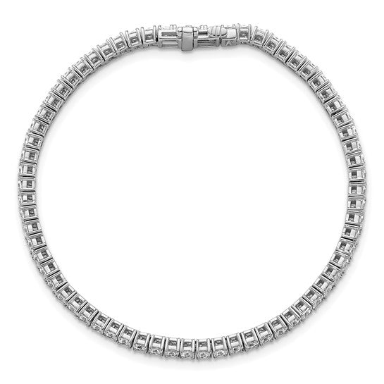 Dazzling Lab Grown Princess Cut Diamond Tennis Bracelet 14K Gold | Gemas Jewelers 4