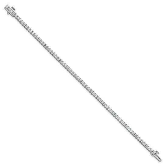 Dazzling Lab Grown Princess Cut Diamond Tennis Bracelet 14K Gold | Gemas Jewelers 6