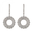 Dazzling Round Diamond Circle Halo Drop Earrings in 14K Gold | Gemmas Jewelers