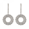 Dazzling Round Diamond Circle Halo Drop Earrings in 14K Gold | Gemmas Jewelers