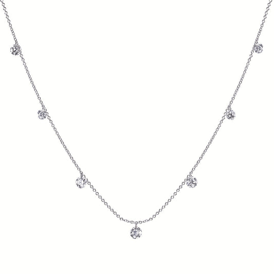 Lab-Created Drilled Diamond Necklace