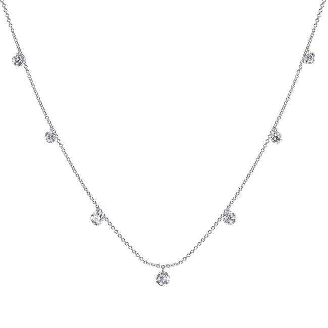 Lab-Created Drilled Diamond Necklace